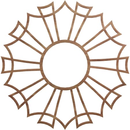 Ekena Millwork Augustus Wood Fretwork Pierced Ceiling Medallion, Walnut, 28"OD x 9 7/8"ID x 3/8"T CMWP28X28X0375AUWA